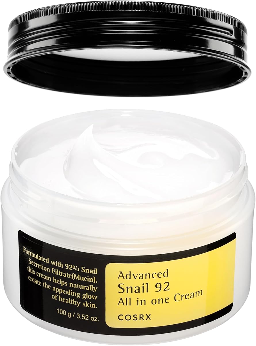 Snail Mucin 92% Face Moisturizer for Soft & Glowy Skin, 3.52 oz. | Lightweight Moisturing & Soothing Cream for All Skin